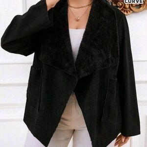 Black Faux Fur Women's Jacket